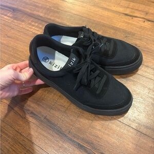 Kizik Prague Black Canvas Suede Hands Free Slip On Shoes Men 6.5 Womens 8 Wide